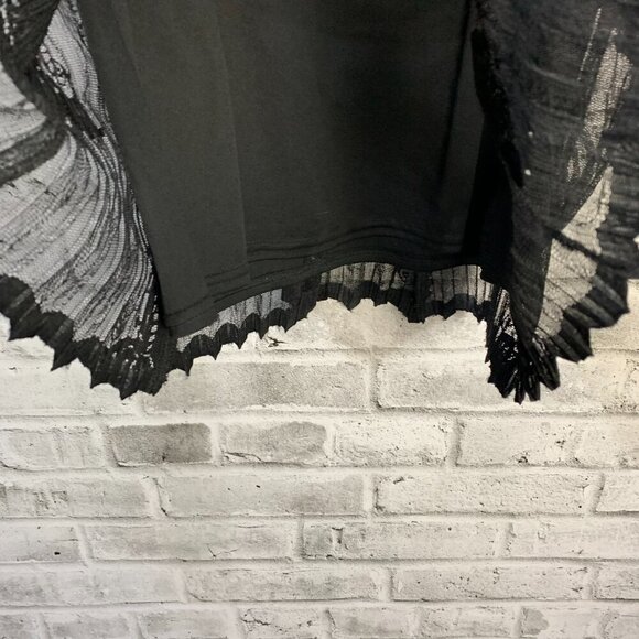 Joseph Ribkoff Vintage Union Made Floral Sheer Mesh Rhinestone Embellished Skirt - Picture 4 of 12